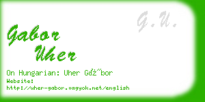 gabor uher business card